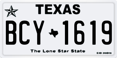 TX license plate BCY1619