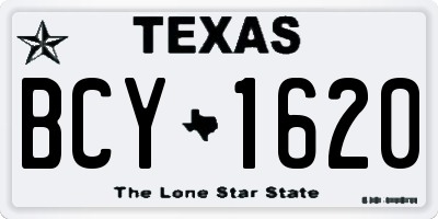 TX license plate BCY1620