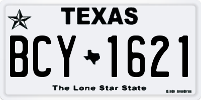 TX license plate BCY1621