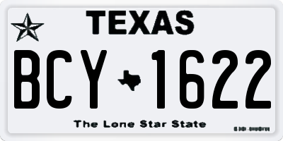 TX license plate BCY1622