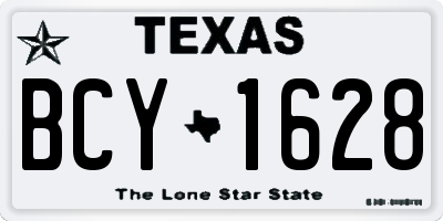 TX license plate BCY1628
