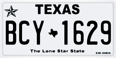 TX license plate BCY1629