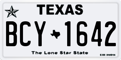 TX license plate BCY1642