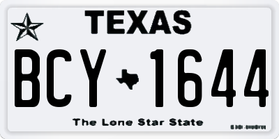 TX license plate BCY1644