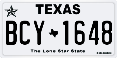 TX license plate BCY1648