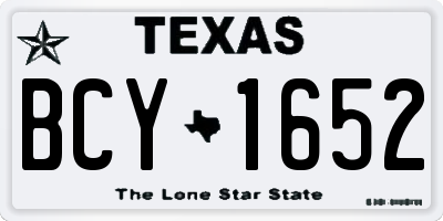 TX license plate BCY1652