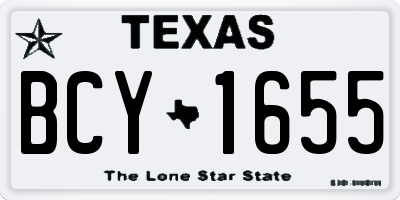 TX license plate BCY1655