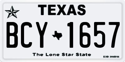 TX license plate BCY1657