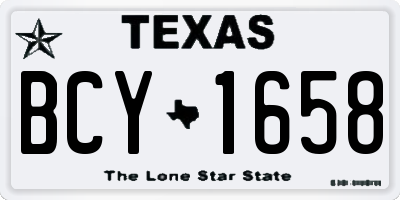 TX license plate BCY1658