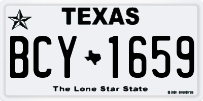TX license plate BCY1659