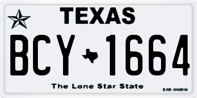 TX license plate BCY1664