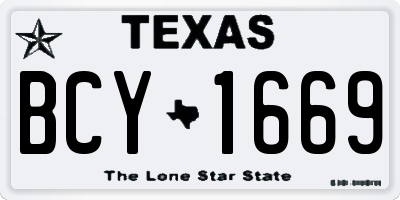 TX license plate BCY1669
