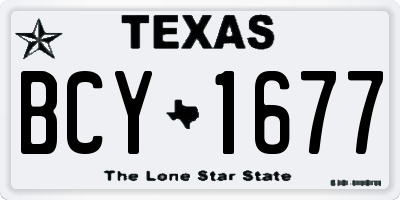 TX license plate BCY1677