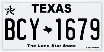 TX license plate BCY1679