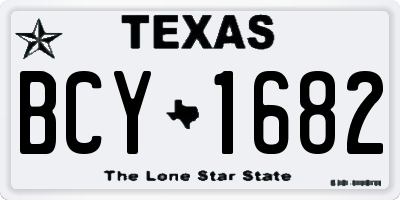 TX license plate BCY1682