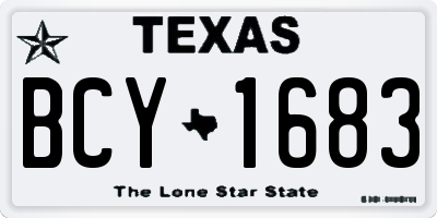 TX license plate BCY1683