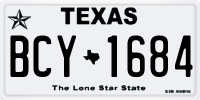 TX license plate BCY1684