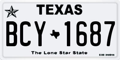 TX license plate BCY1687