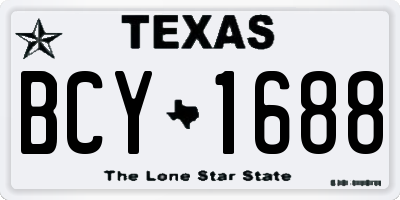 TX license plate BCY1688