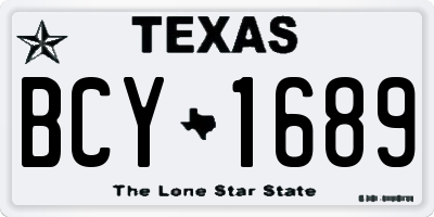 TX license plate BCY1689