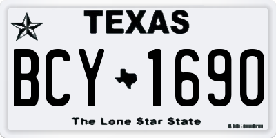 TX license plate BCY1690