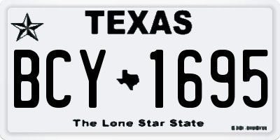 TX license plate BCY1695
