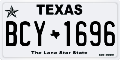 TX license plate BCY1696