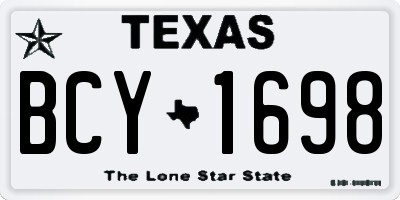TX license plate BCY1698