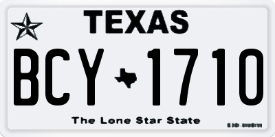 TX license plate BCY1710