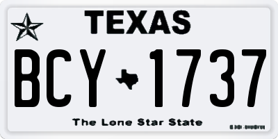 TX license plate BCY1737