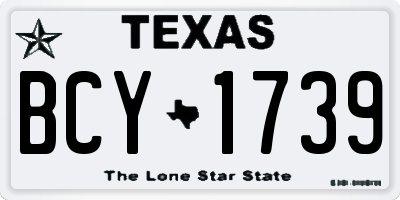 TX license plate BCY1739