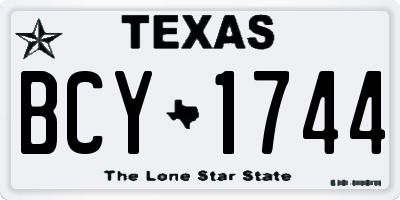 TX license plate BCY1744