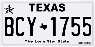TX license plate BCY1755
