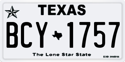 TX license plate BCY1757