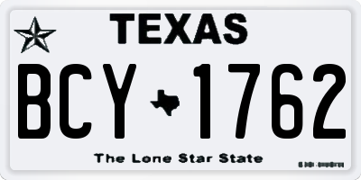 TX license plate BCY1762