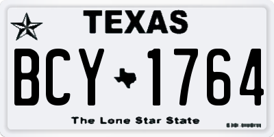 TX license plate BCY1764