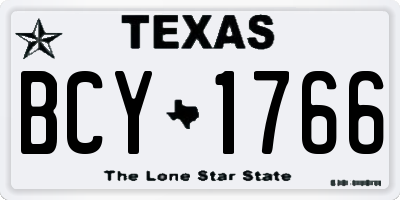 TX license plate BCY1766