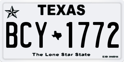 TX license plate BCY1772