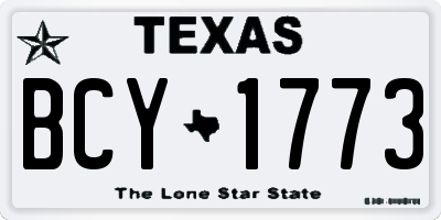 TX license plate BCY1773