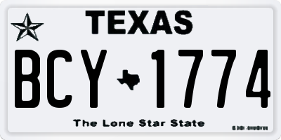 TX license plate BCY1774