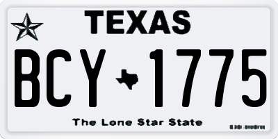 TX license plate BCY1775
