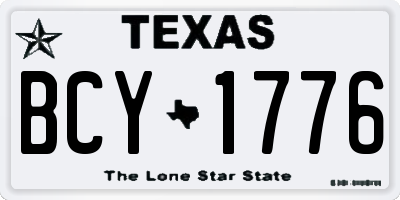 TX license plate BCY1776