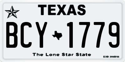 TX license plate BCY1779