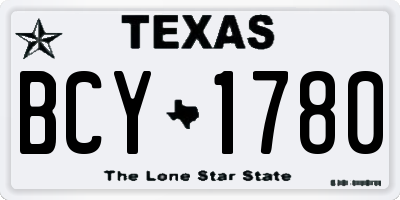 TX license plate BCY1780