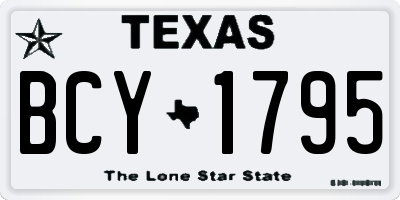 TX license plate BCY1795