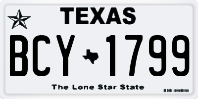 TX license plate BCY1799