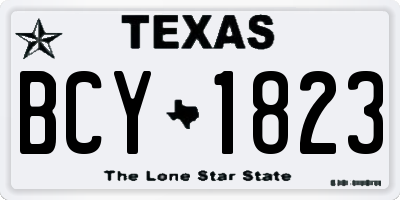 TX license plate BCY1823