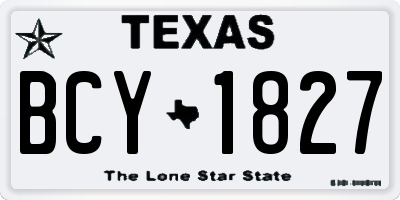 TX license plate BCY1827
