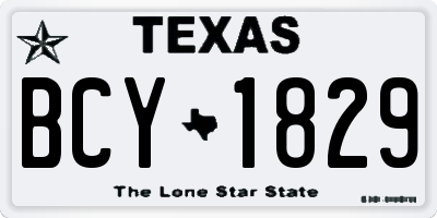 TX license plate BCY1829