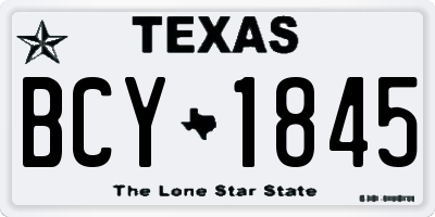 TX license plate BCY1845